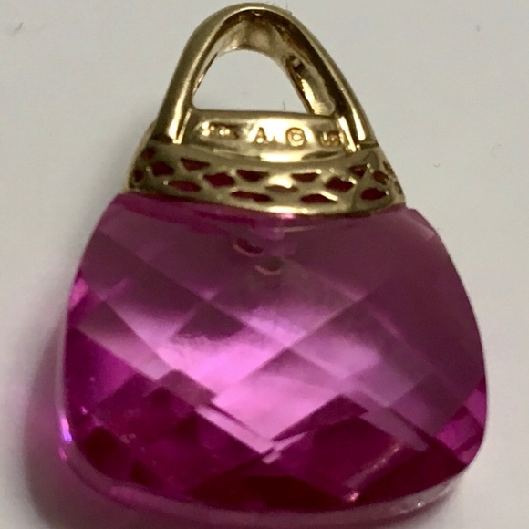 ALWAND VAHAN 10K 24" 14K MIDAS YG SAPPHIRE PURSE - Picture 7 of 8